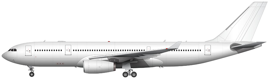 Airbus A330-200 side profile